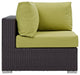 Espresso Peridot Convene Outdoor Patio Corner