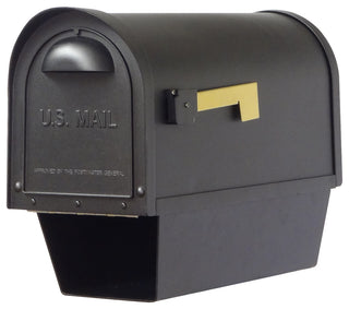 Classic Curbside Mailbox With Newspaper Tube and Richland Mailbox Post