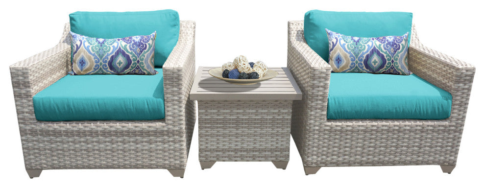 Fairmont 3 Piece Outdoor Wicker Patio Furniture Set 03a
