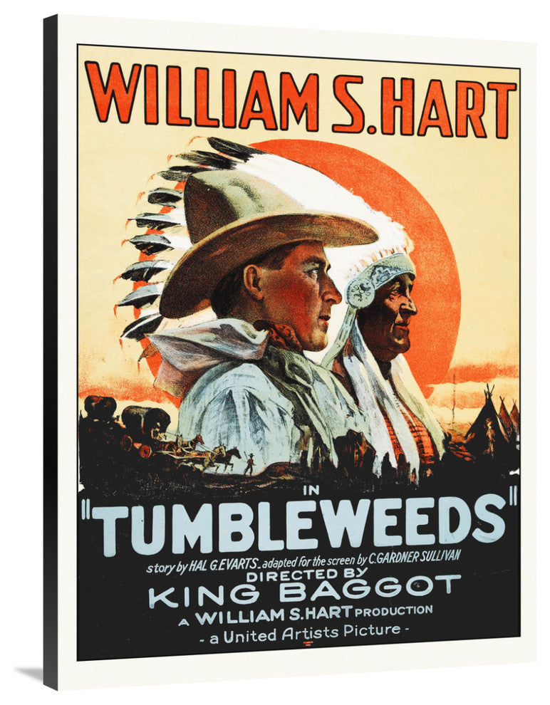 "Tumbleweeds - William S Hart,  1925" Canvas by Hollywood Photo Archive, 30x40"