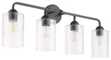 Quorum International 598-4 Charlotte 4 Light 33"W Vanity Light - Matte Black