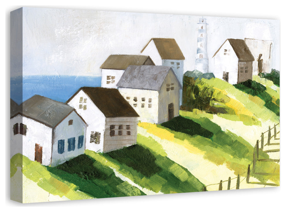 Coastal Town 24 x 16 Canvas Wall Art