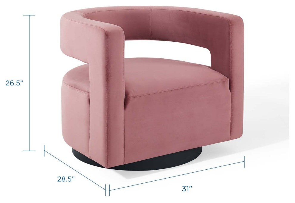 Armchair Accent Chair, Velvet, Pink, Modern, Living Lounge Hotel Hospitality