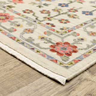 Leoness Floating Floral Indoor Area Rug, Ivory, 2' x 3'