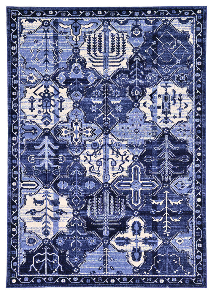 Unique Loom Blue La Jolla Cathedral 7'x10' Area Rug