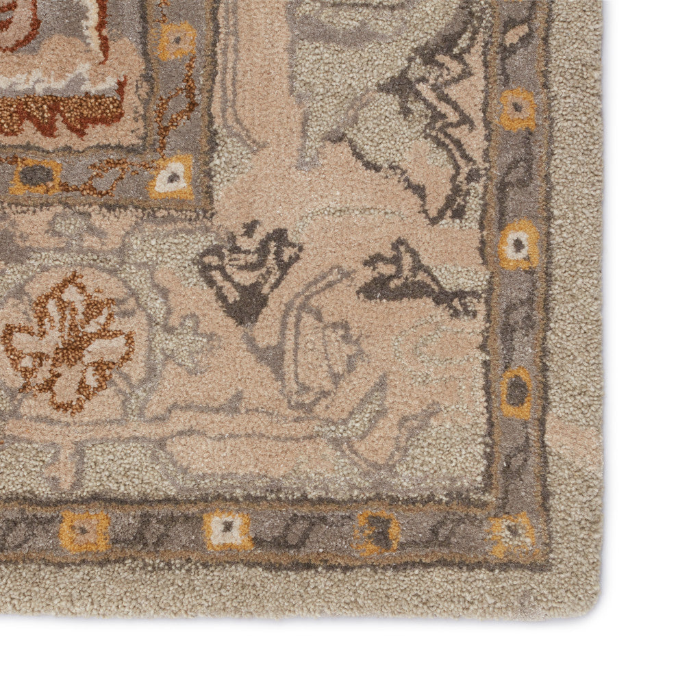 Raisa Handmade Medallion Taupe/ Gold Area Rug 8'X10'