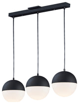ET2 E20363-92 Half Moon 3 Light 30"W LED Linear Pendant - Black