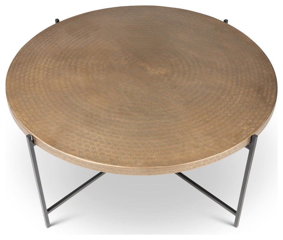 Elements Navi Coffee Table Antique Brass