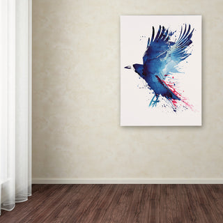 Robert Farkas 'Bloody Crow' Canvas Art