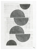 Retro Modern Geometric Art Area Rug, 7.5'x10.3'