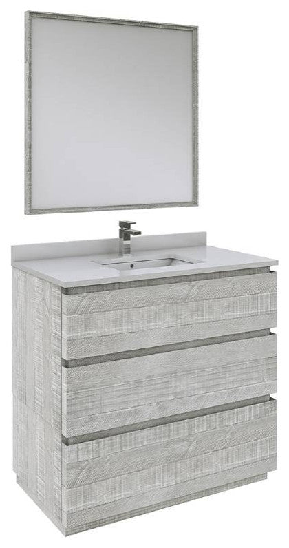 Fresca Formosa 36" Ash Single Sink Vanity Set, Faucet Fft1030bn