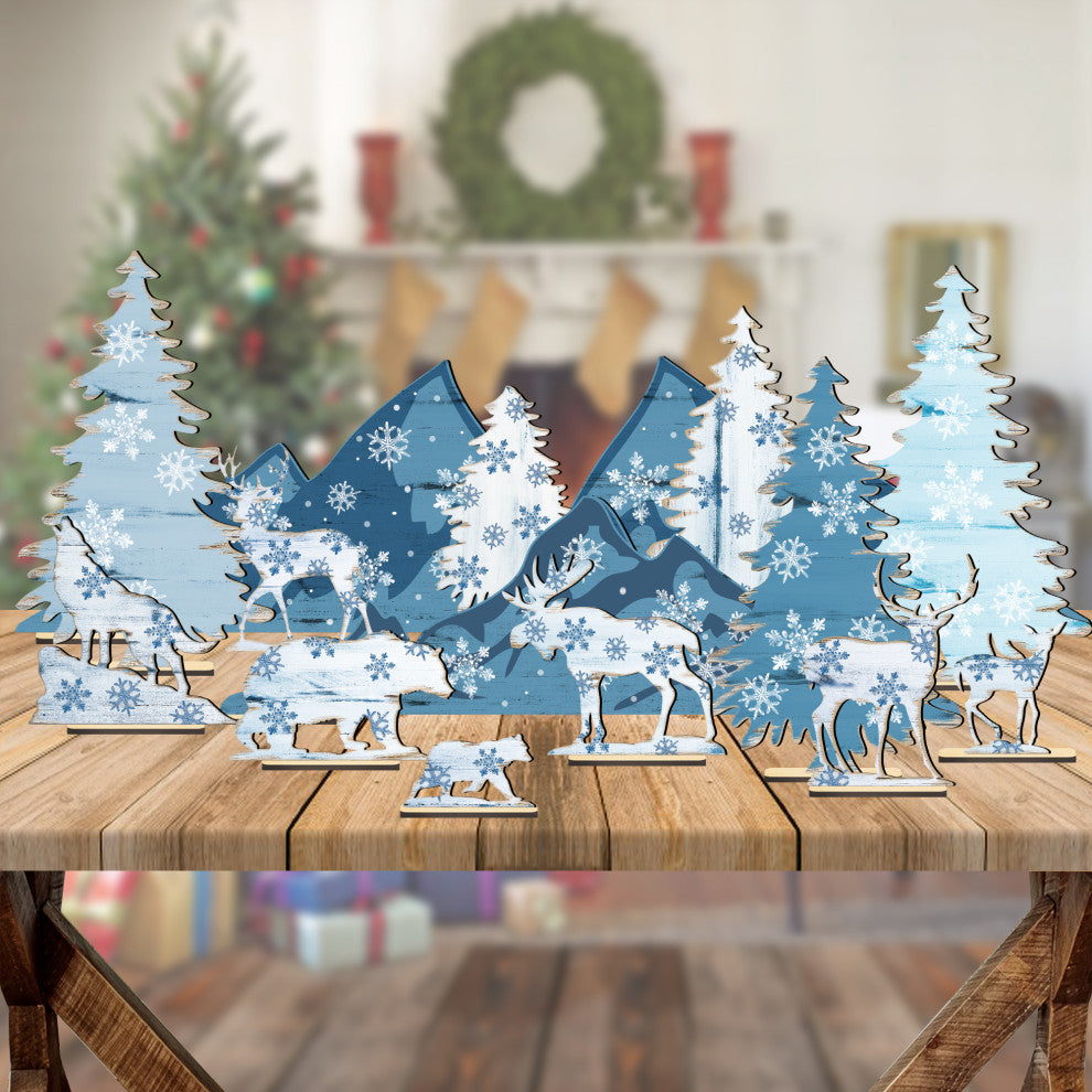 15 Pieces Winter Village Set