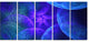 Biblical Sky with Blue Clouds, Abstract Wall Art Canvas, 60"x28", 5 Panels