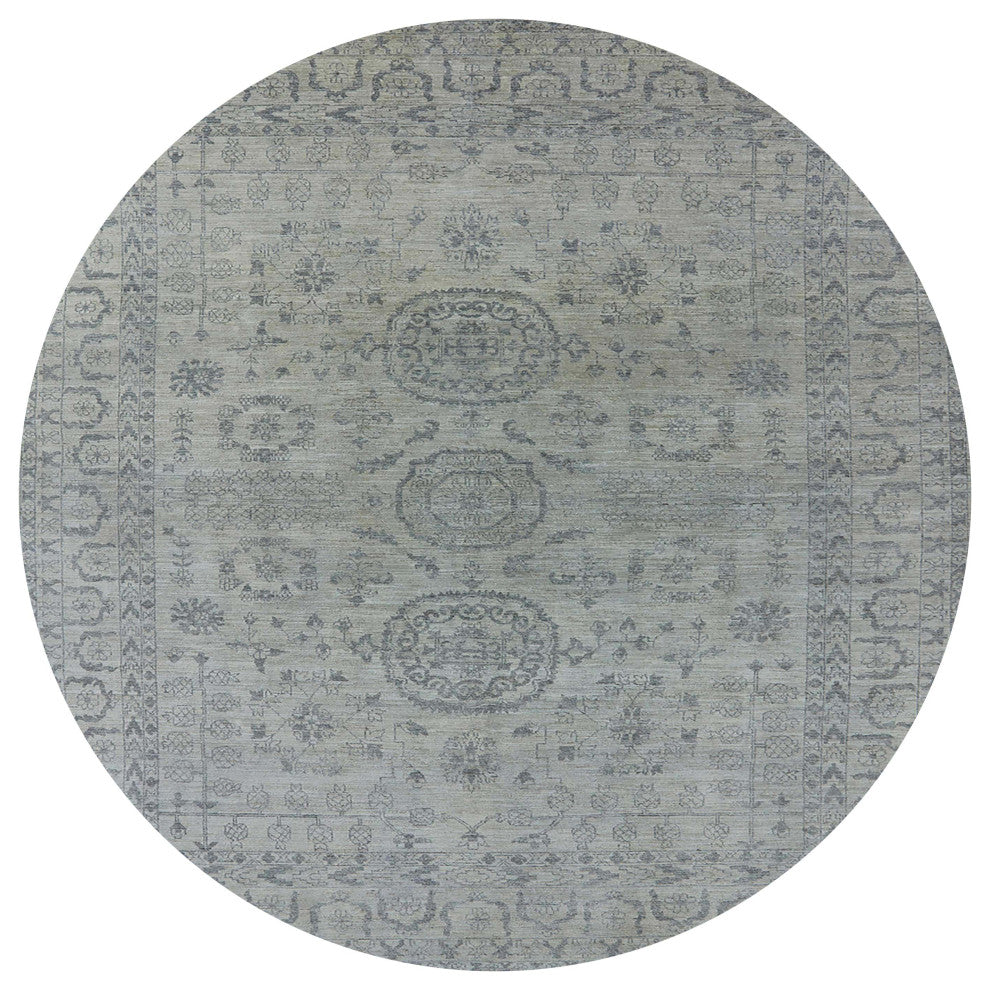 Ahgly Company Indoor Round Mid-Century Modern Area Rugs, 4'' Round