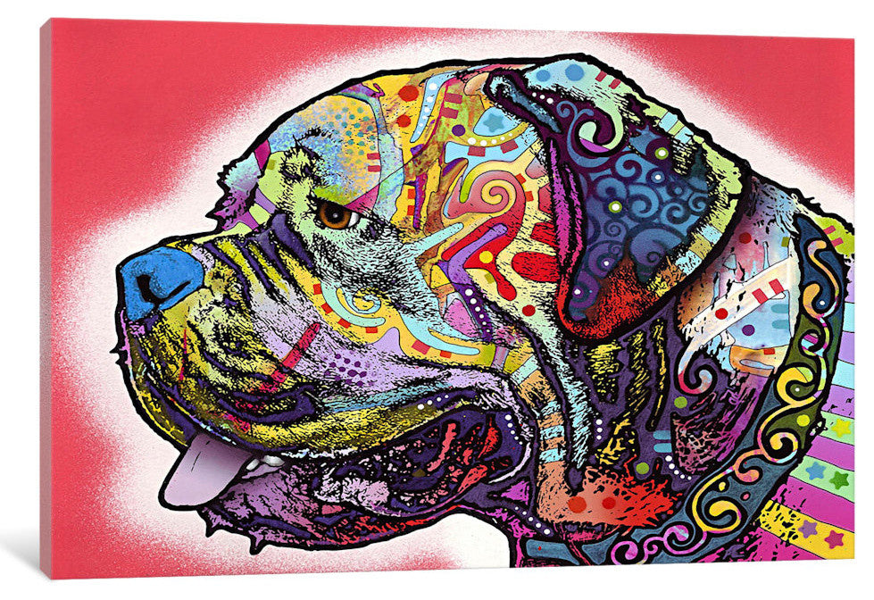 "Profile Mastiff" Wrapped Canvas Art Print, 18x12x1.5