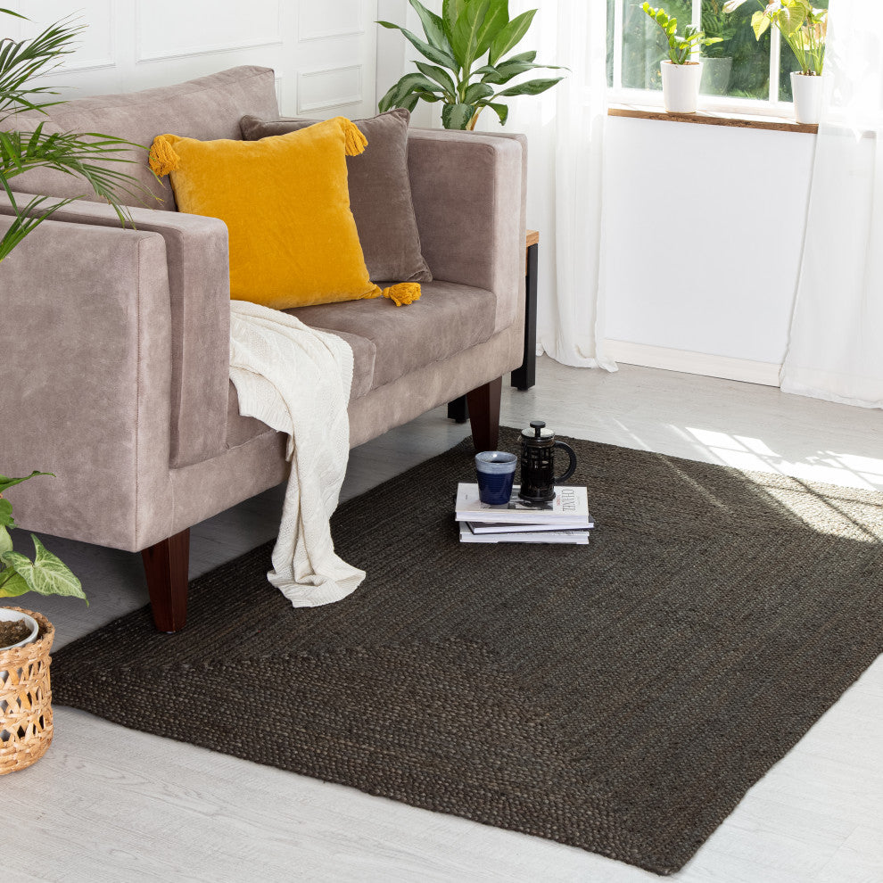 4'x6' Kerala Gray Jute Rug