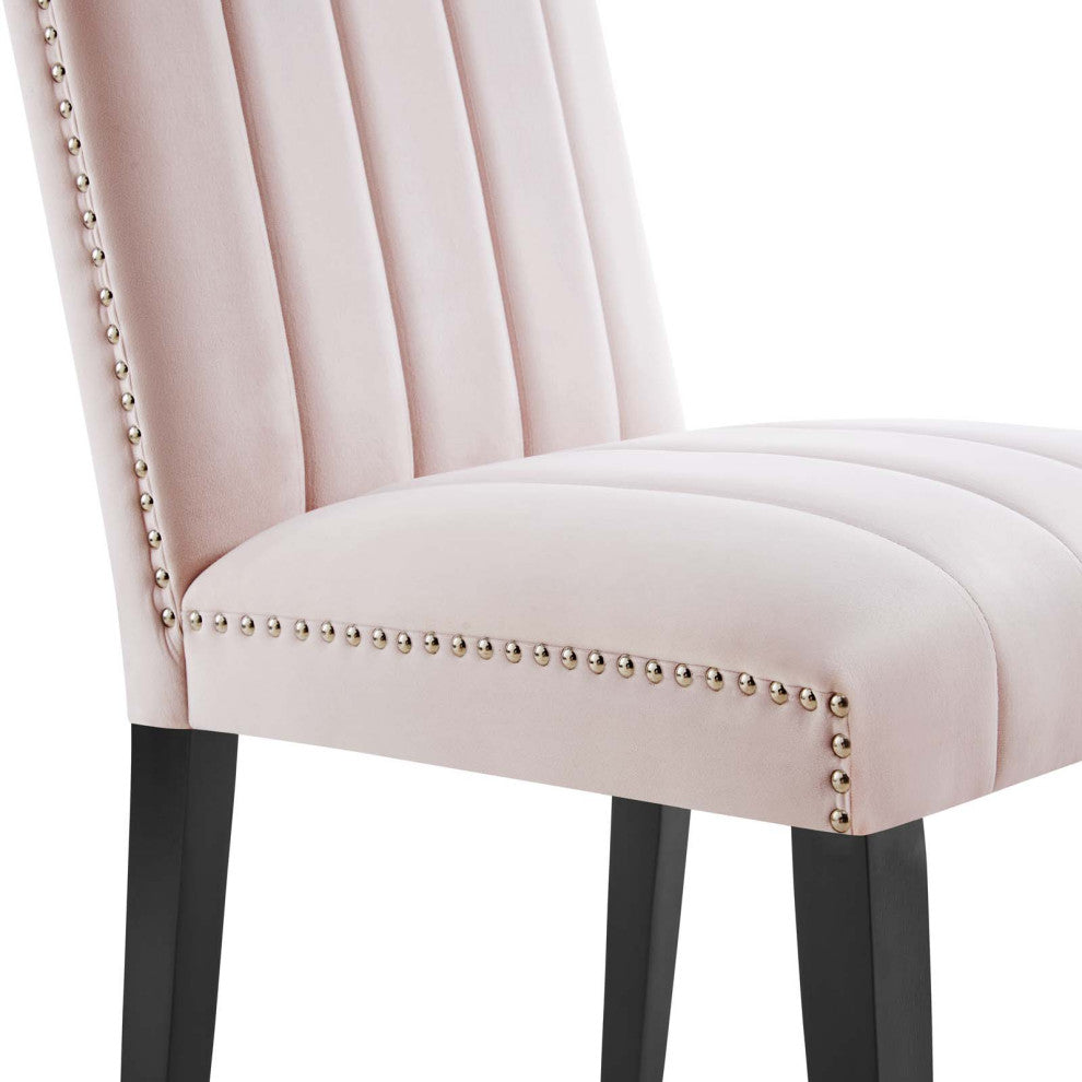 Catalyst Performance Velvet Dining Side Chairs, Set of 2, Pink