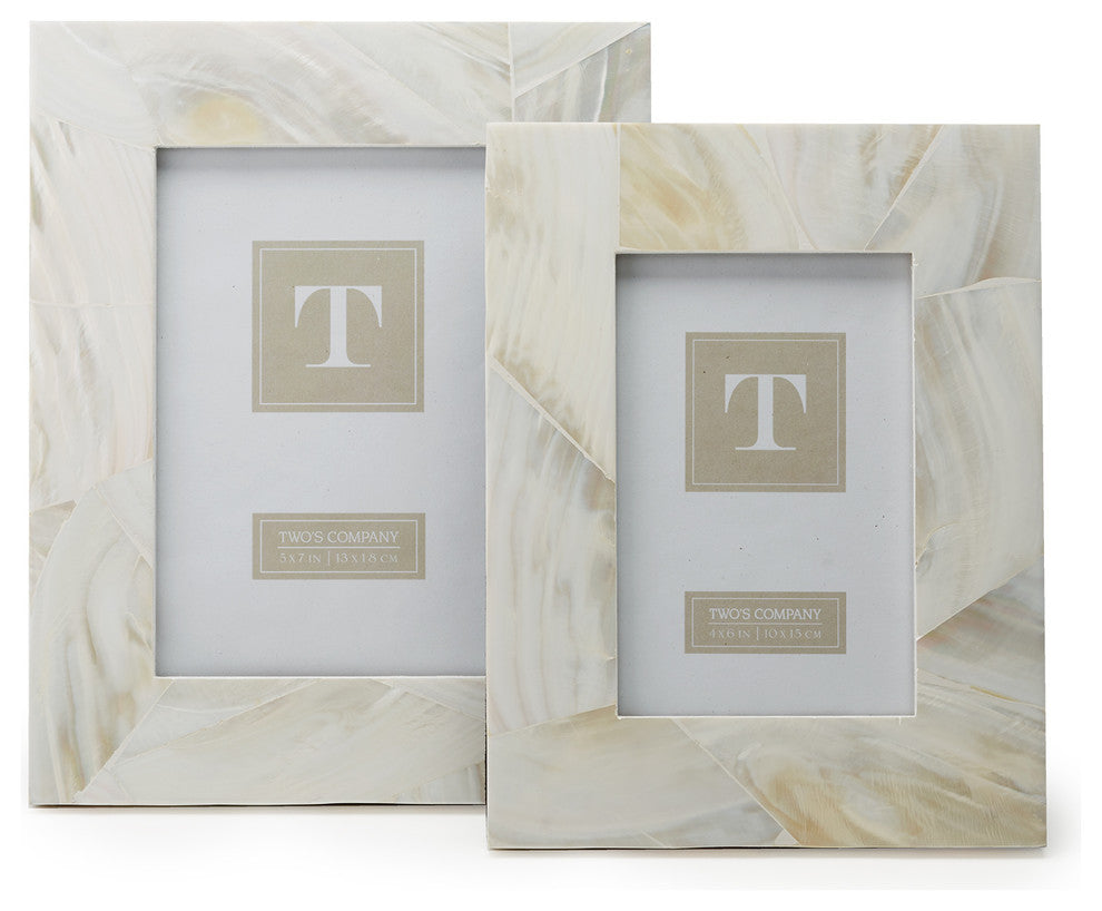 Two's Company 51511 S/2 MOP Photo Frame Incl 2 Sizes