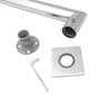 Blended Stainless Steel Mitered Grab Bar, 24", Bright Polished