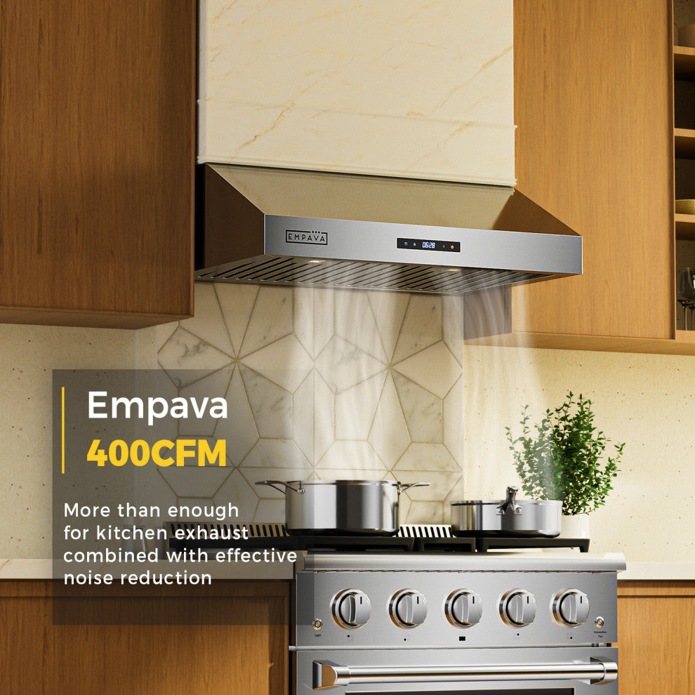30 in. Kitchen 400 CFM Ducted Under Cabinet Range Hood With Aluminum Motor