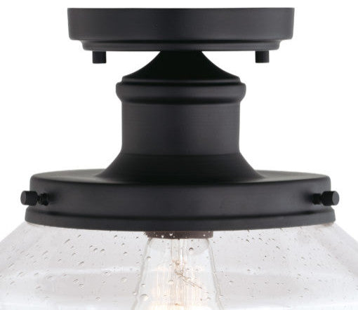 Collins 10" Outdoor Flush Mount Matte Black