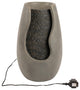 Pure Garden 14" Modern Concrete Pot Outdoor Zen Fountain