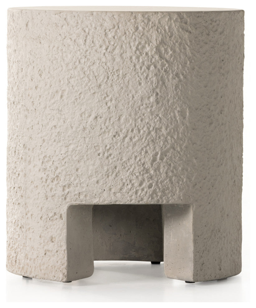 Kember Outdoor End Table-Blanc White