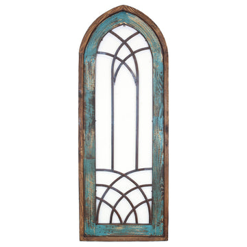 Valeria Architectural Window-Farmhouse Wall Decor, Turquoise