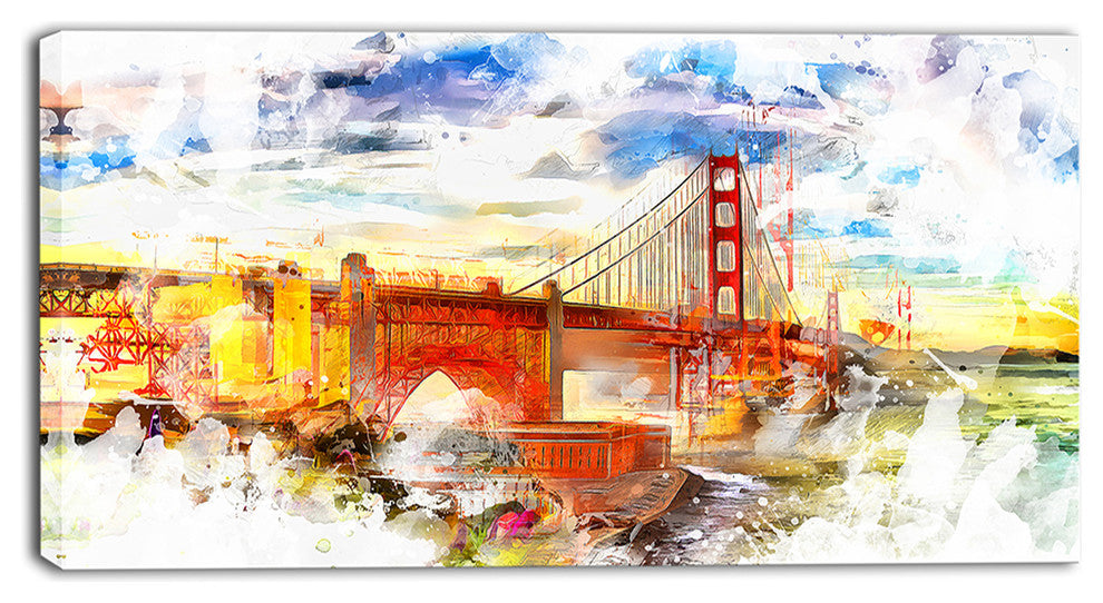 "Colorful San Francisco" Canvas Painting
