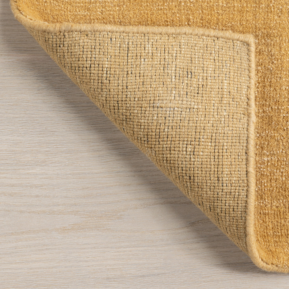 Arrel Speckled Wool-Blend Area Rug, Golden Butter 8' x 10'