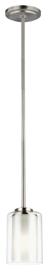 Generation Lighting 6137301EN3 Elmwood Park 4"W LED Mini Pendant - Brushed