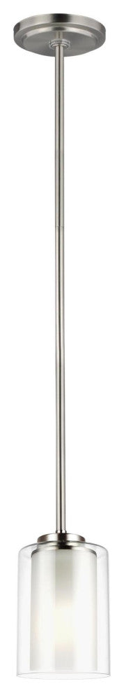 Generation Lighting 6137301EN3 Elmwood Park 4"W LED Mini Pendant - Brushed