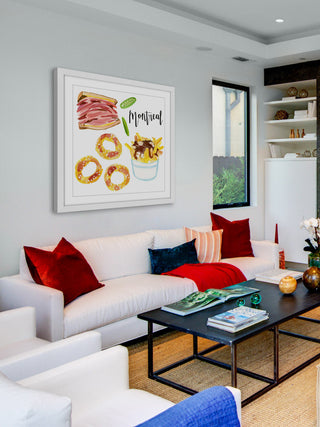 "Montreal Eats" Framed Painting Print