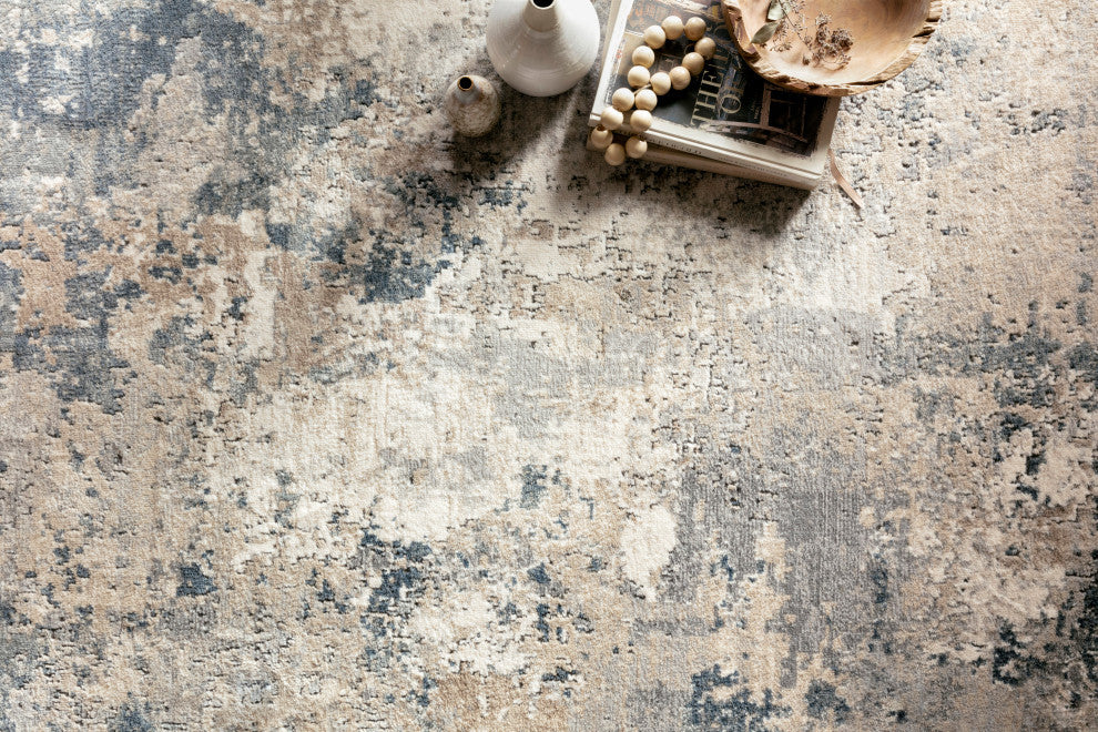Teagan TEA-07 Area Rug, Natural/Denim, 5'3"x7'6"