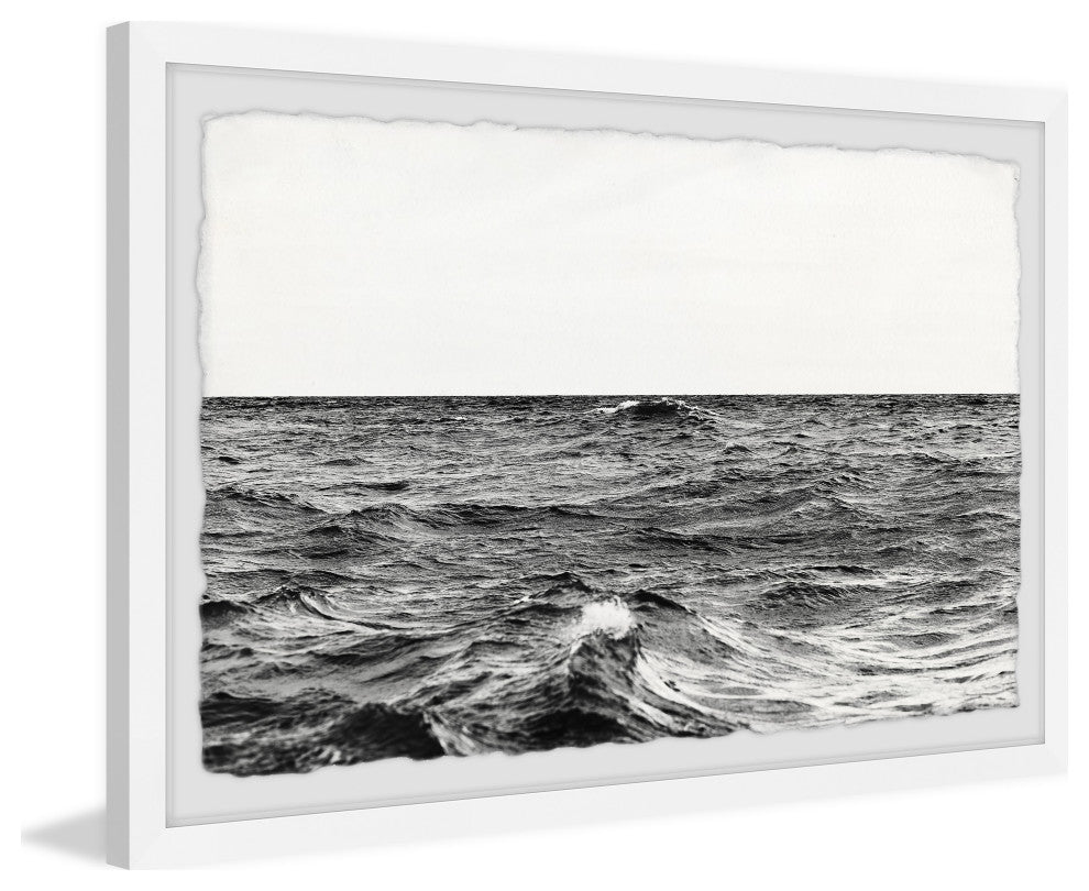 "Ocean Storm Brewing" Framed Painting Print, 18x12