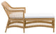 Olivia Chaise Lounge With Cushion, Natural Finish, Snow White Upholstery