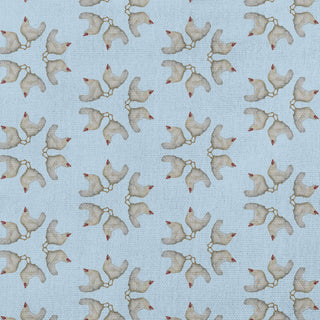 Chickens-go-round Easter Decorative Lumbar Pillow, After Rain Blue, 14x20"