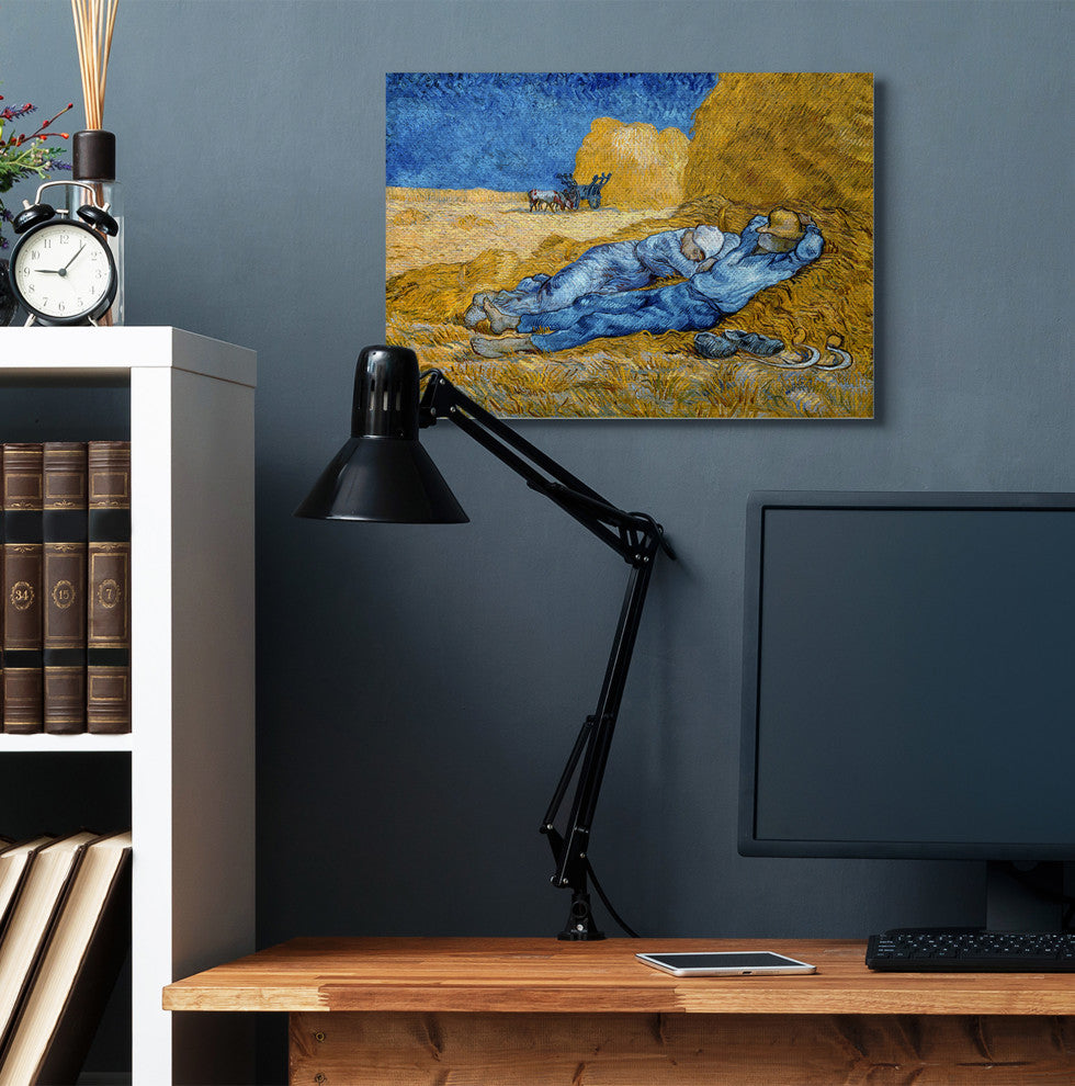 Break Time Yellow Blue Van Gogh Classical Painting, 24"x30"