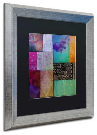 Color Bakery 'Afrikan Batik I' Art, Silver Frame, Black Matte, 16"x16"