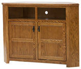 Tall Mission 57" Wide TV Console, Iron Ore Oak