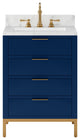 Bristol 24" Marble Countertop Vanity, Monarch Blue