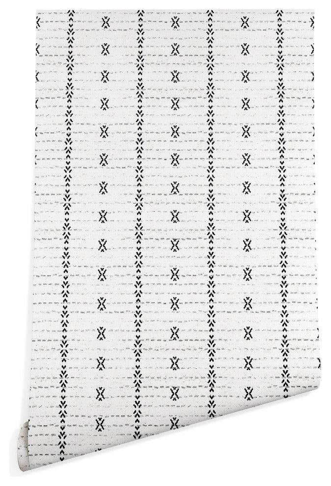 Deny Designs Holli Zollinger French Tribal Stripe Wallpaper, White, 2'x8'
