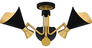 Quoizel ADN1726 Arden 3 Light 26"W Semi-Flush Ceiling Fixture / - Matte Black