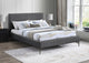 Gallo Vegan Leather Upholstered Bed, Gray, Queen