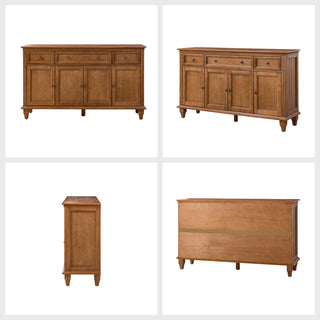 Traditional Sideboard With Storage With 3 Drawers, Acorn
