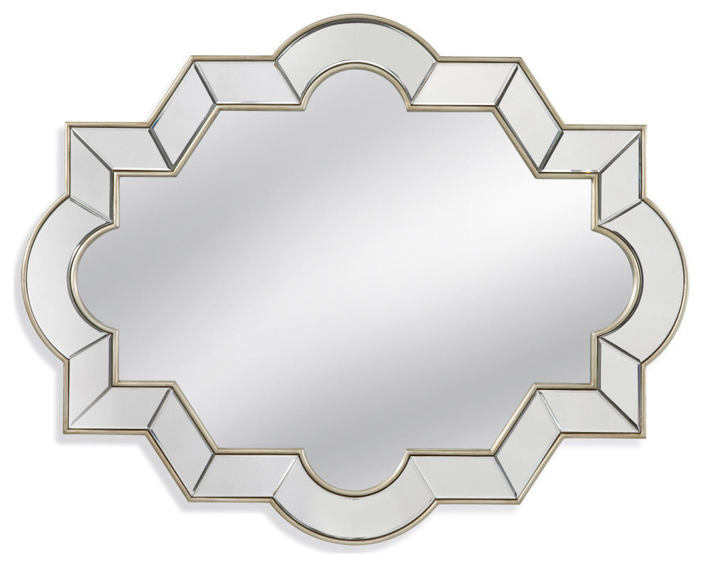 Silver Leaf Wall Mirror Azusa Eye Catching Focal Point