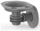 Continental Toothbrush Holder With Dotted Accents, Matte Gray