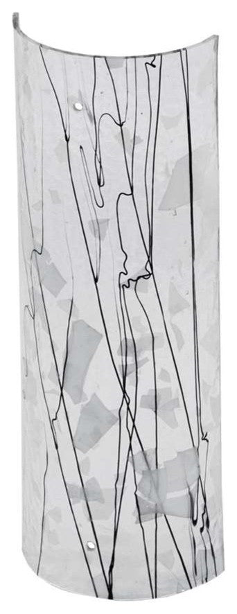 5W X 14H Metro Fusion Branches Glass Cylinder Shade