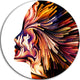 Colors Of Imagination, Contemporary Large Disc Metal Wall Art, 23"