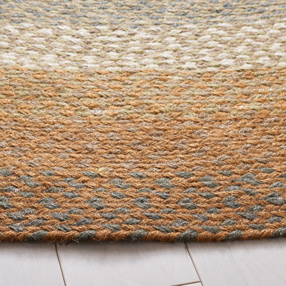 Safavieh Cape Cod Collection BRD652A Rug, Ivory/Green, 6' X 6' Round